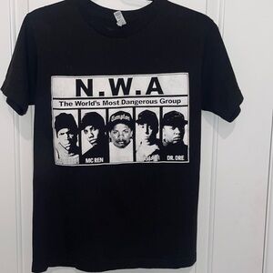 Unisex or womans size small NWA short sleeve black shirt